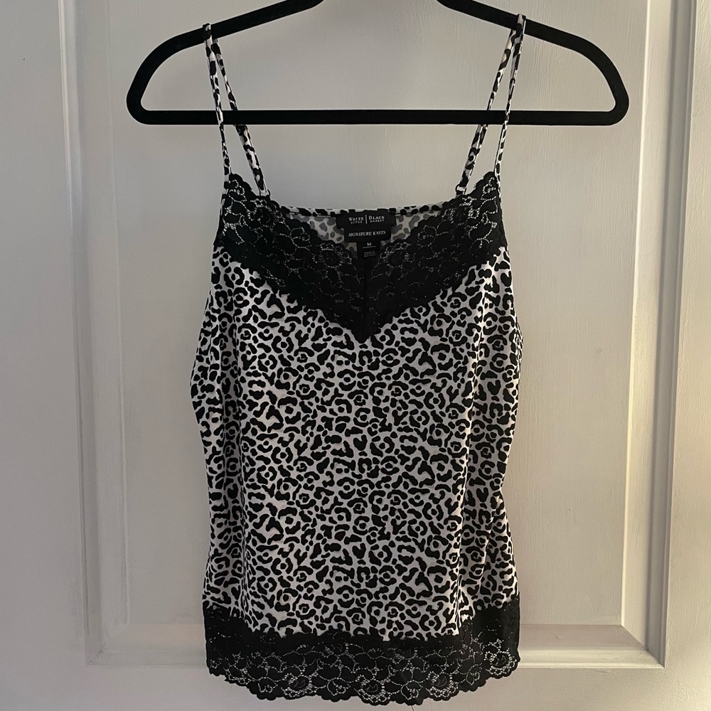 White House Black Market Medium Leopard Print Cami